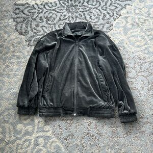 Vintage Fu Da Sport Velour Jacket Gray Medium